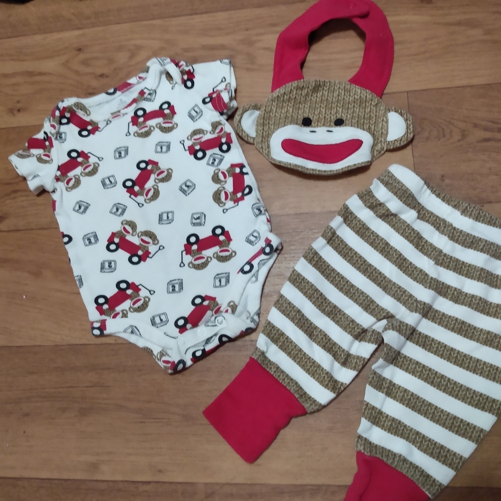 "Baby Starters" 3pc  onesie, pants & matching bib